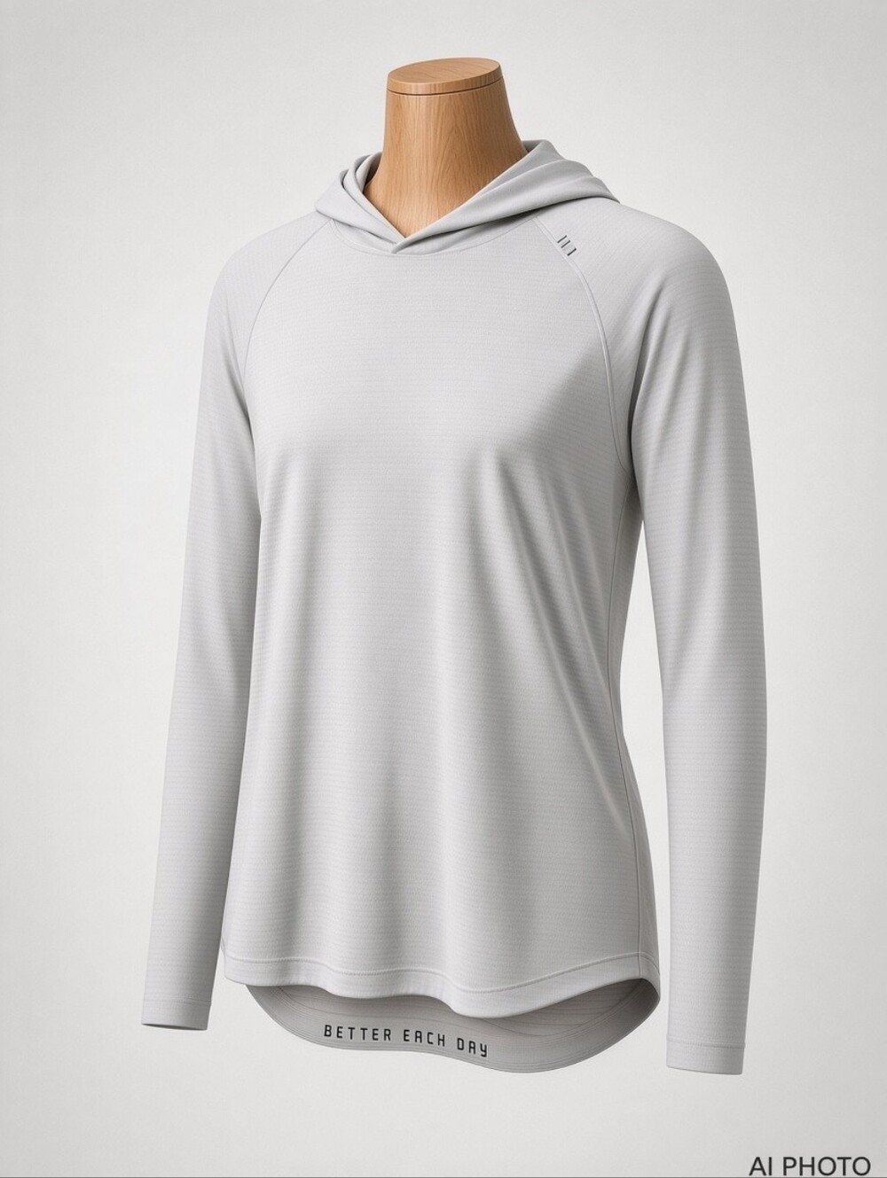 Lululemon Light Gray Hooded Long Sleeve